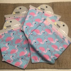 NWT Moon and Stars Bandana Bibs 0 -24 mo with 2 bibs in each package
